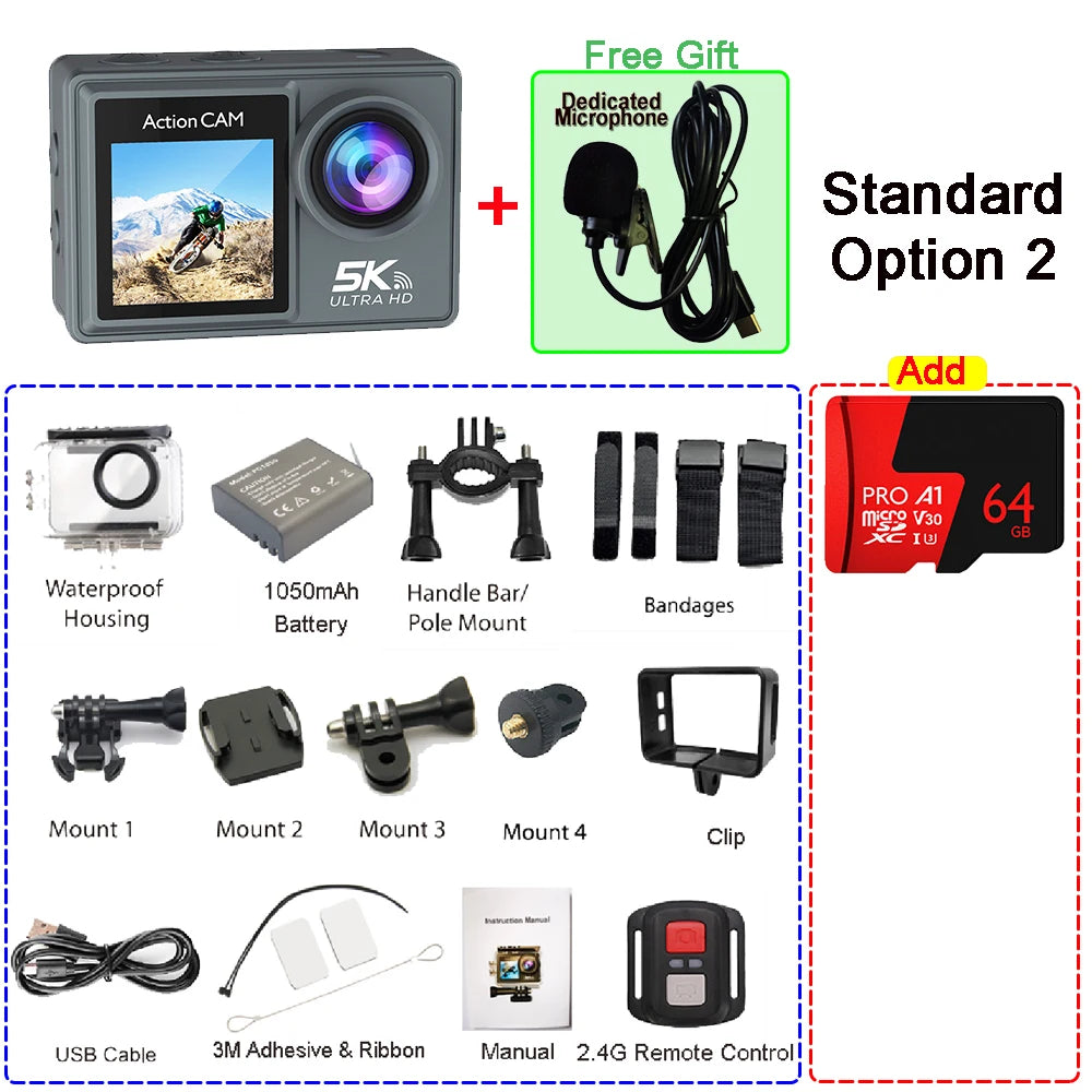 BRR HyperCam 5K Action Camera