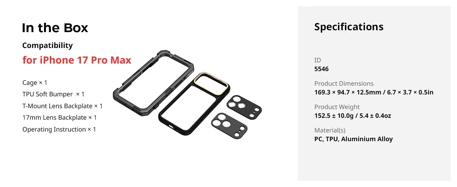BRR × SmallRig iPhone 17 Pro Creator Cage System