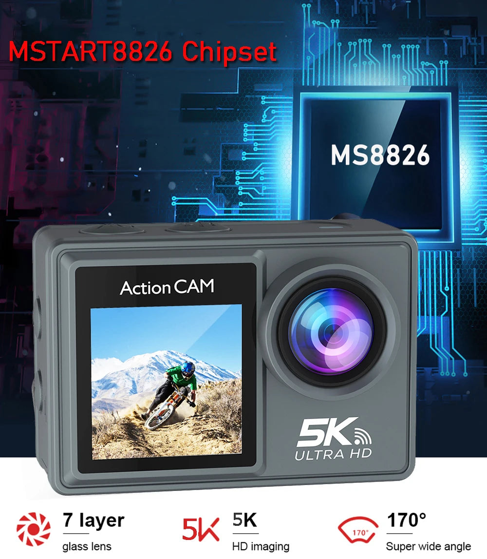 BRR HyperCam 5K Action Camera