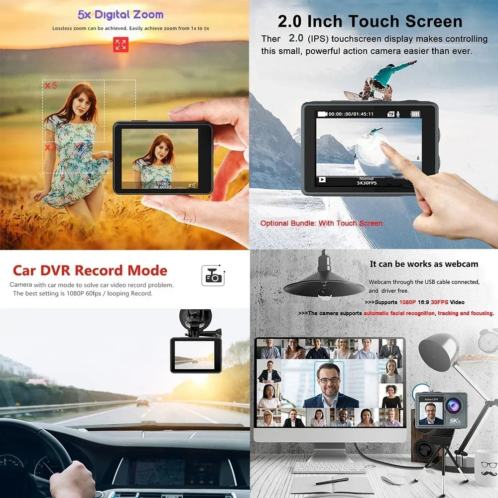 BRR HyperCam 5K Action Camera