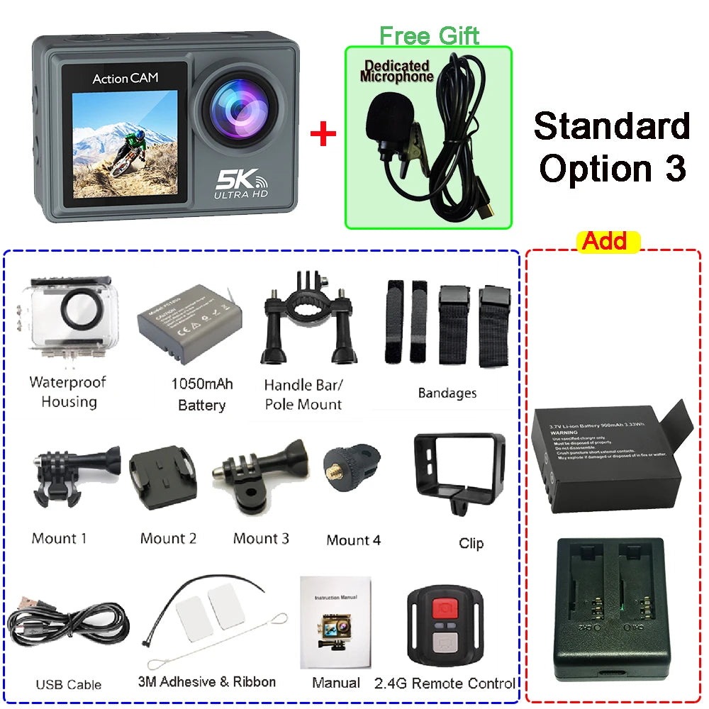 BRR HyperCam 5K Action Camera