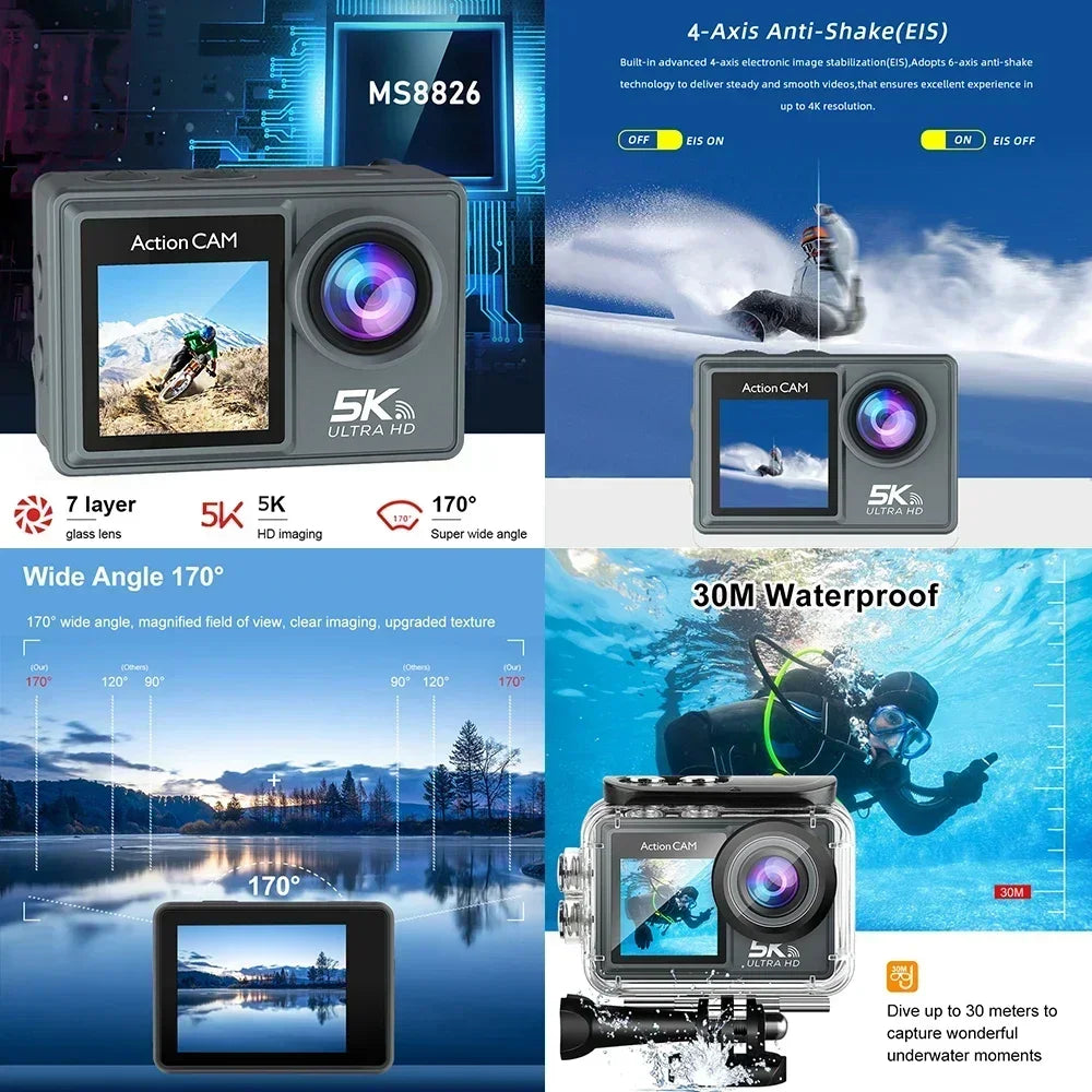 BRR HyperCam 5K Action Camera