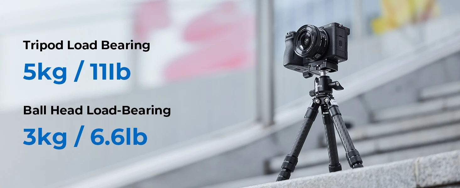 SmallRig Carbon Fiber Pocket Tripod Kit with Ball Head Storage Bag for DSLR, Mirrorless Camera Load Up to 5kg (VT193C0-BH3) 5026