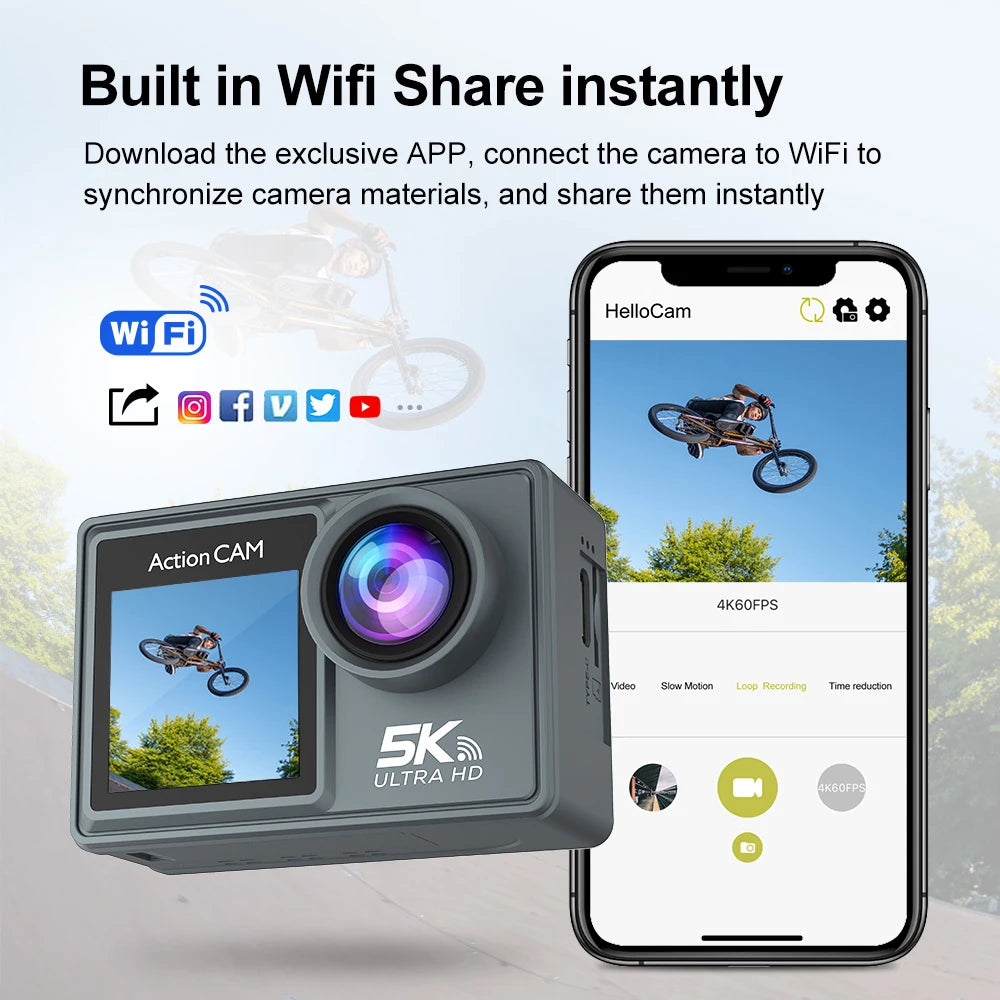 BRR HyperCam 5K Action Camera