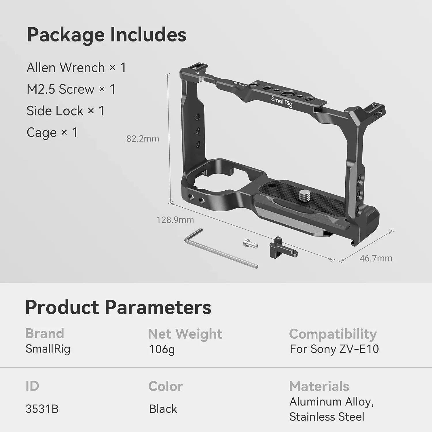 BRR × SmallRig Sony ZV-E10 Creator Cage