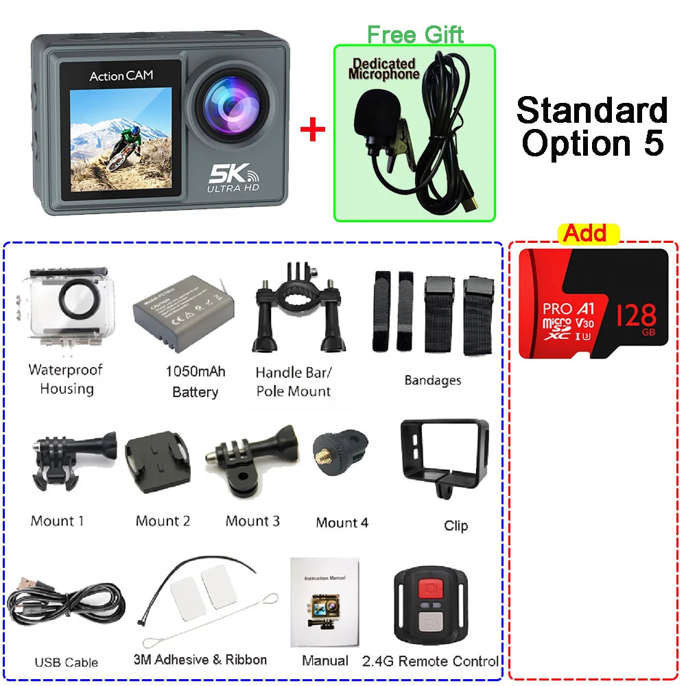 BRR HyperCam 5K Action Camera