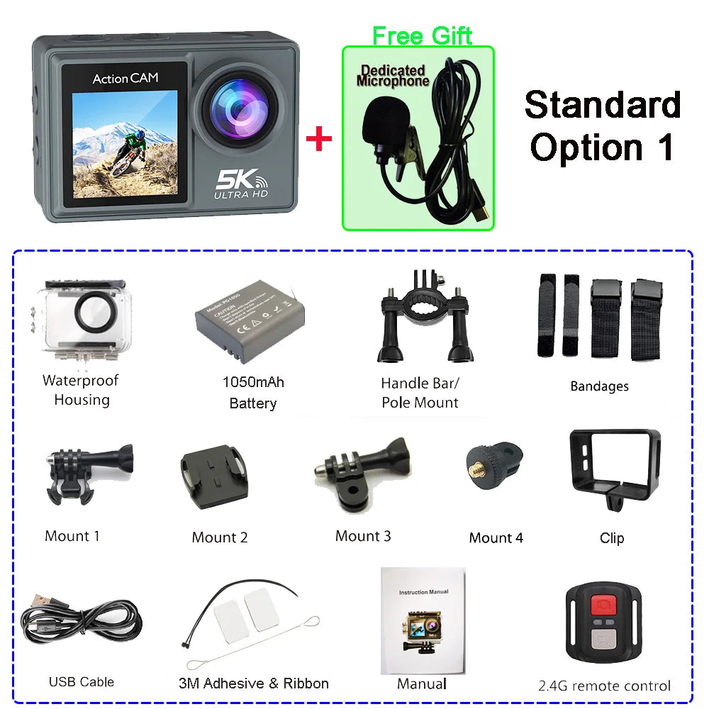 BRR HyperCam 5K Action Camera