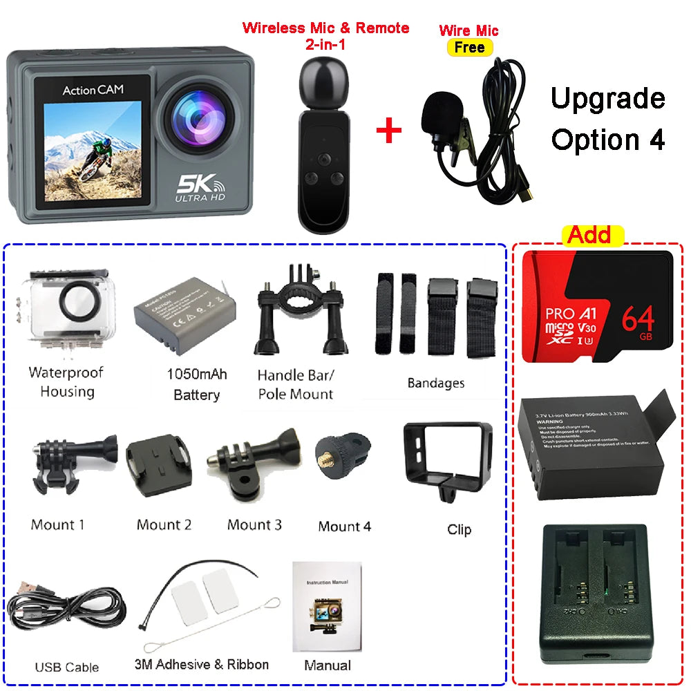 BRR HyperCam 5K Action Camera