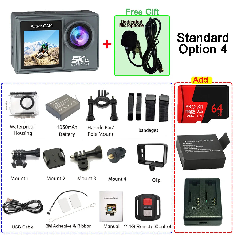 BRR HyperCam 5K Action Camera