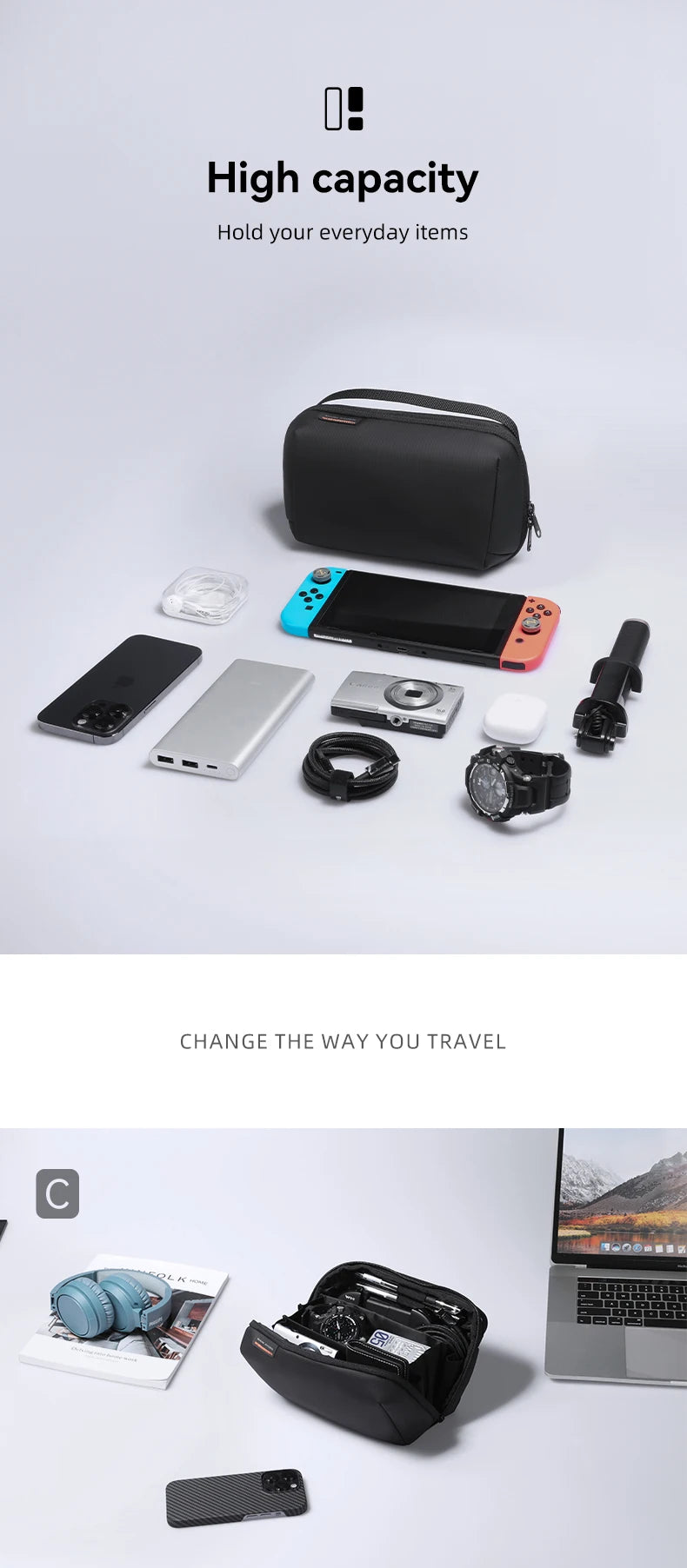 BRR TechPouch Travel Organizer