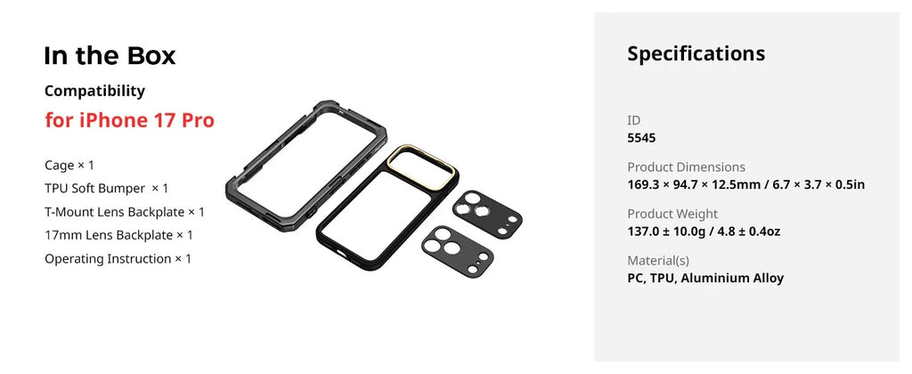 BRR × SmallRig iPhone 17 Pro Creator Cage System