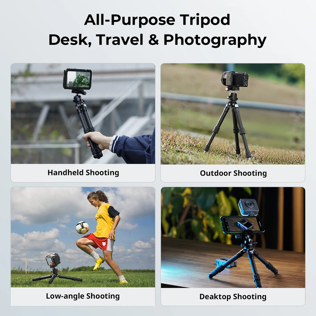 SmallRig Carbon Fiber Pocket Tripod Kit with Ball Head Storage Bag for DSLR, Mirrorless Camera Load Up to 5kg (VT193C0-BH3) 5026